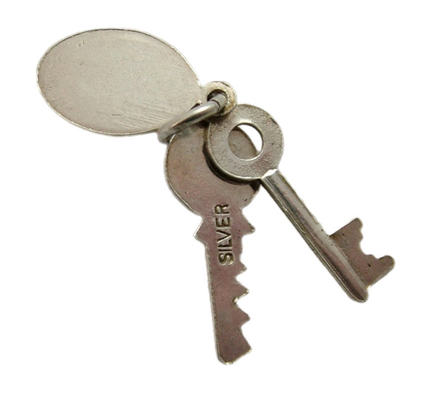 Vintage 1970's Solid Silver Bunch of Keys Charm Silver Charm - Sandy's Vintage Charms