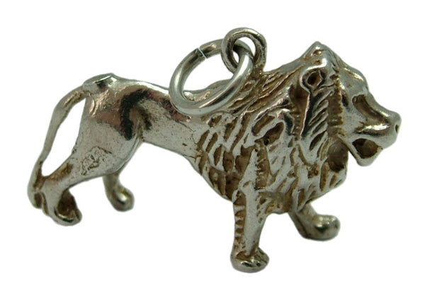 Large Vintage 1970's Solid Silver Lion Charm Silver Charm - Sandy's Vintage Charms