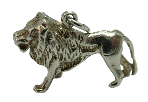 Large Vintage 1970's Solid Silver Lion Charm Silver Charm - Sandy's Vintage Charms