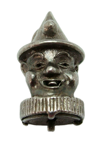 Vintage 1960's Silver Clown Head Charm with Moving Tongue Silver Charm - Sandy's Vintage Charms
