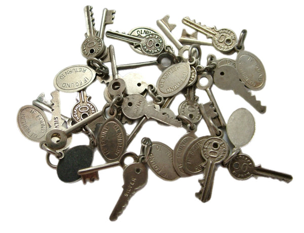 Vintage 1970's Solid Silver Bunch of Keys Charm Silver Charm - Sandy's Vintage Charms