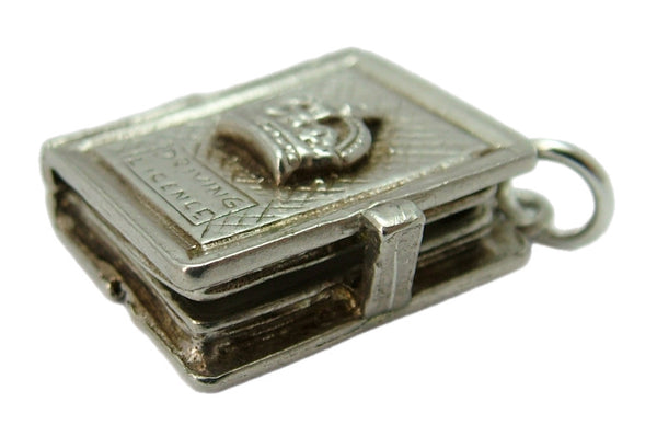 Heavy Vintage 1960's Driving Licence Charm with Paper Inside Silver Charm - Sandy's Vintage Charms