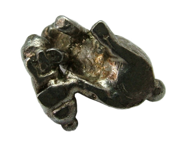 Vintage 1970's Solid Silver Mother & Baby Bunny Rabbit Charm Silver Charm - Sandy's Vintage Charms