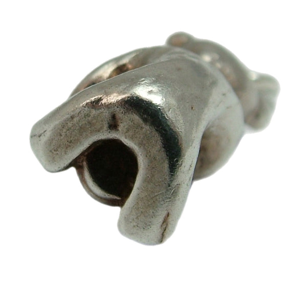 Vintage 1970's Solid Silver Bear Charm with Honey Pot Silver Charm - Sandy's Vintage Charms