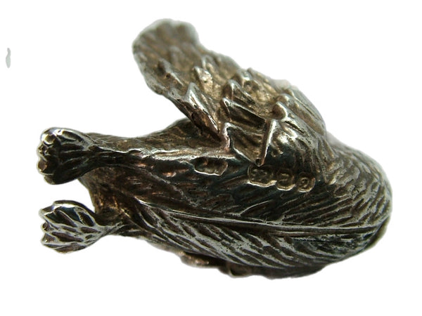 Large Heavy Vintage 1970's Silver Swan Charm HM 1978 Silver Charm - Sandy's Vintage Charms