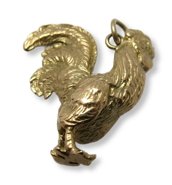 Large Heavy Vintage 1960's Solid 9ct Gold Cockerel Charm HM 1960 Gold Charm - Sandy's Vintage Charms