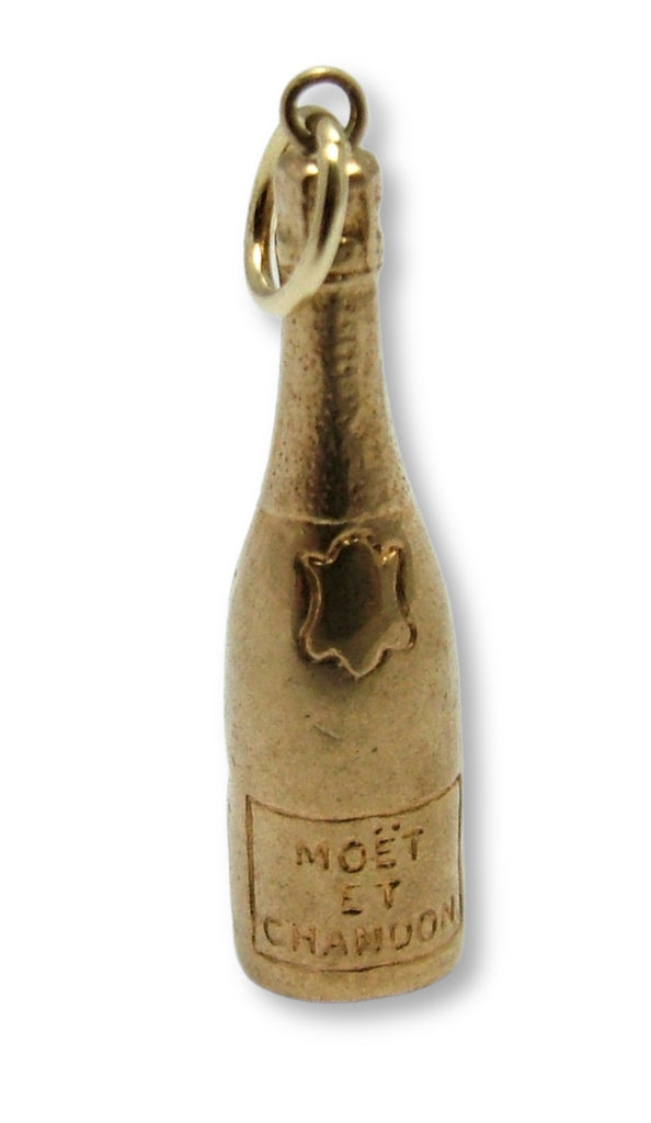 Vintage 1960's 9ct Gold Hollow “Moët et Chandon” Champagne Bottle Charm HM 1961 Gold Charm - Sandy's Vintage Charms