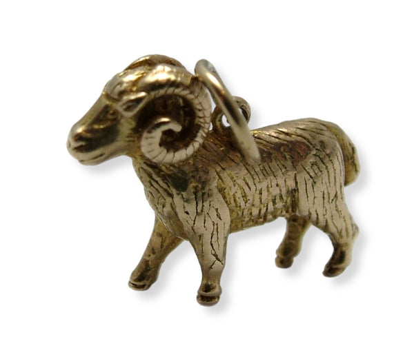 Vintage 1960's Solid 9ct Gold Ram Aries Charm HM 1960 Gold Charm - Sandy's Vintage Charms