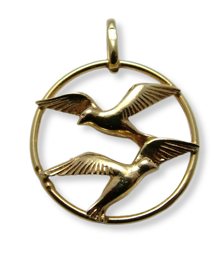 Vintage 1980's 9ct Gold Seagull Charm or Pendant HM 1985 Gold Charm - Sandy's Vintage Charms
