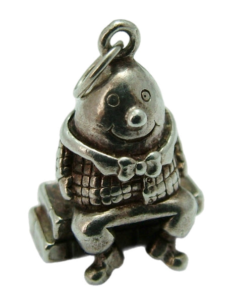 Vintage 1980's Silver Humpty Dumpty Charm Silver Charm - Sandy's Vintage Charms