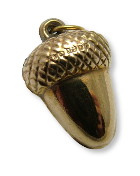 Vintage 1970's 9ct Gold Hollow Acorn Charm HM 1979 Gold Charm - Sandy's Vintage Charms