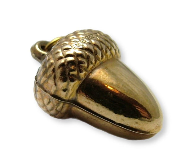 Vintage 1970's 9ct Gold Hollow Acorn Charm HM 1979 Gold Charm - Sandy's Vintage Charms
