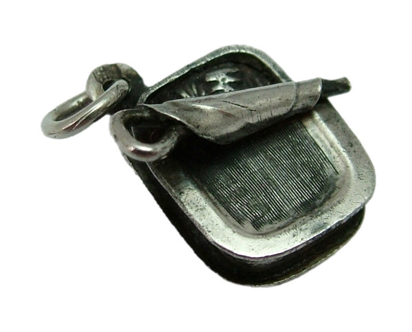 Small Vintage 1950's Portuguese Silver Charm of a Tin of Sardines Silver Charm - Sandy's Vintage Charms