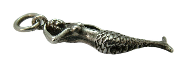 Vintage 1970's Solid Silver Mermaid Charm Silver Charm - Sandy's Vintage Charms