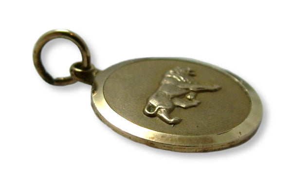 Vintage 1960's Solid 9ct Gold Leo Lion Zodiac Disc Charm HM 1965 Gold Charm - Sandy's Vintage Charms