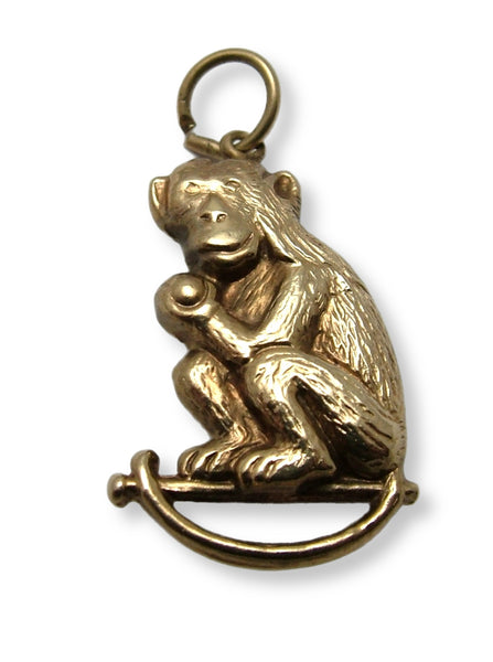 Vintage 1960's 9ct Gold Hollow Monkey Charm HM 1962 Gold Charm - Sandy's Vintage Charms