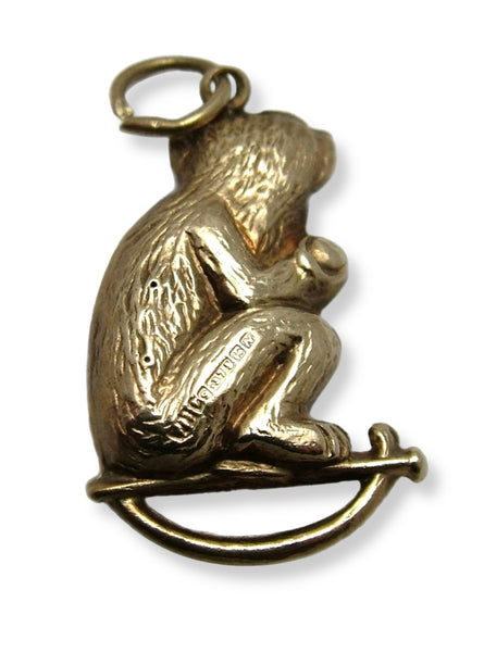 Vintage 1960's 9ct Gold Hollow Monkey Charm HM 1962 Gold Charm - Sandy's Vintage Charms