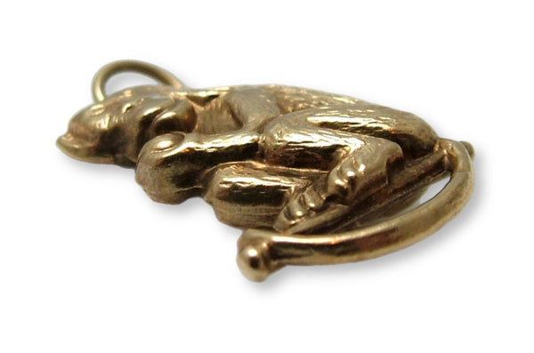 Vintage 1960's 9ct Gold Hollow Monkey Charm HM 1962 Gold Charm - Sandy's Vintage Charms