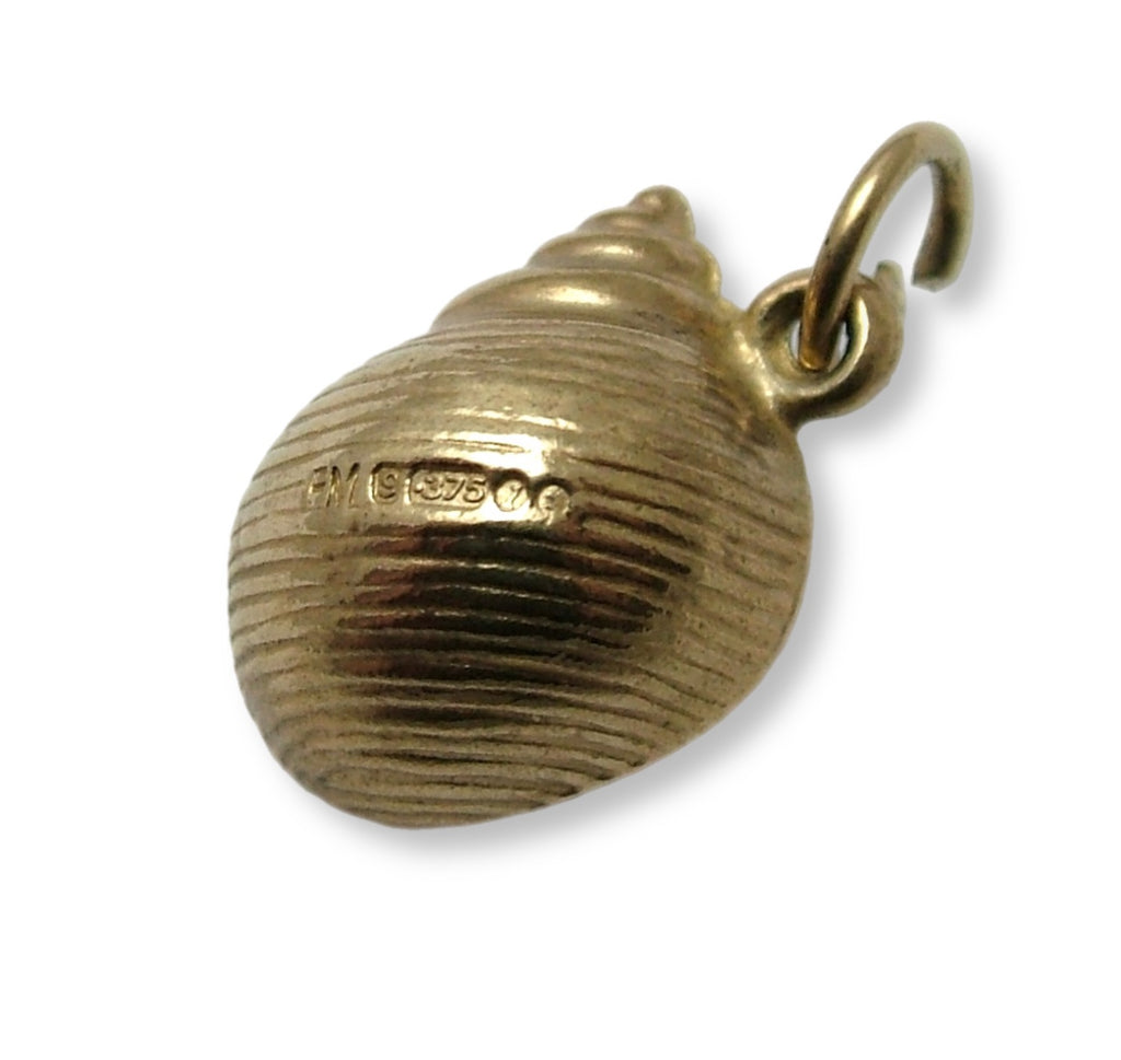 Vintage 1960’s 9ct Gold Hollow Periwinkle Shell Charm HM 1966 Gold Charm - Sandy's Vintage Charms