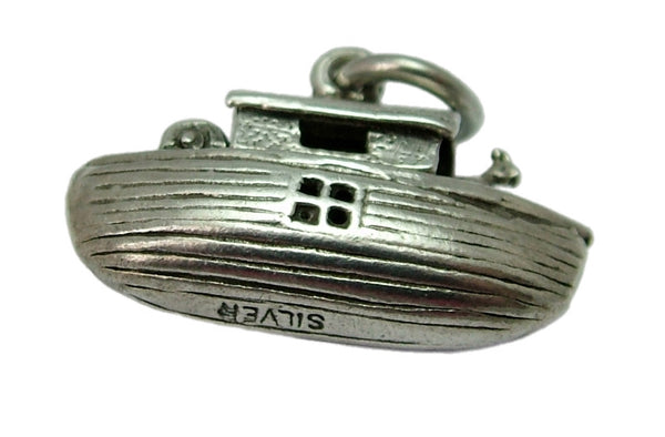 Vintage 1960's Silver Opening Noah's Ark Charm Animals Inside Silver Charm - Sandy's Vintage Charms