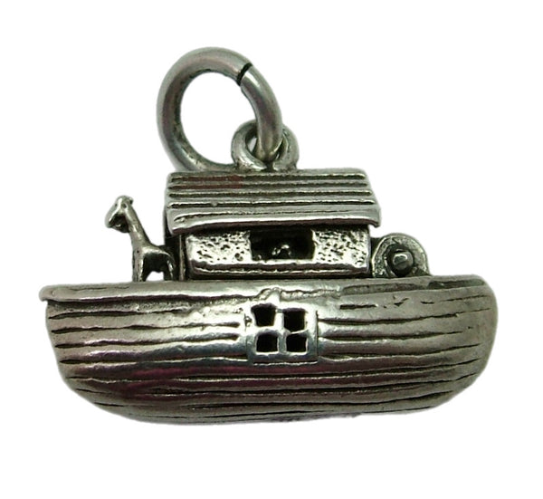 Vintage 1960's Silver Opening Noah's Ark Charm Animals Inside Silver Charm - Sandy's Vintage Charms