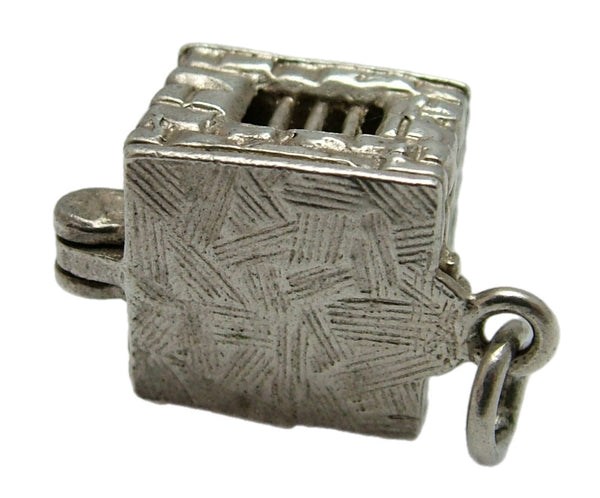 Vintage 1970's Silver Opening Jail Charm Prisoner with Ball & Chain Inside Silver Charm - Sandy's Vintage Charms