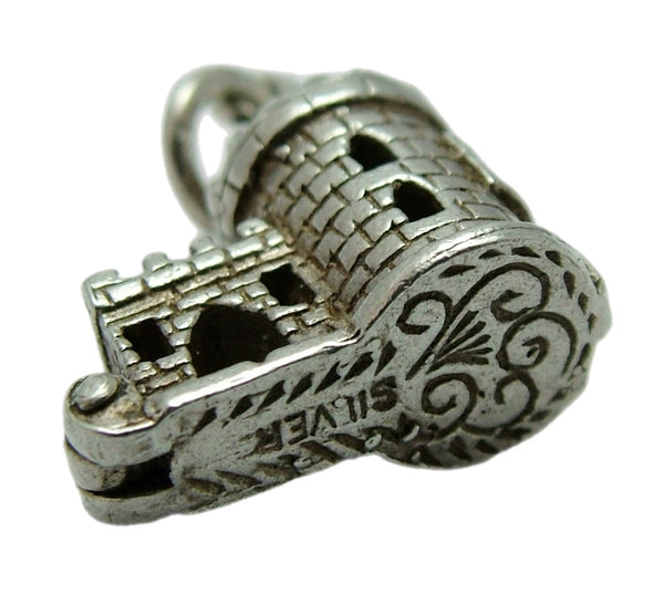 Vintage 1970's Silver “Bloody Tower” Charm Opens to Executioner Silver Charm - Sandy's Vintage Charms