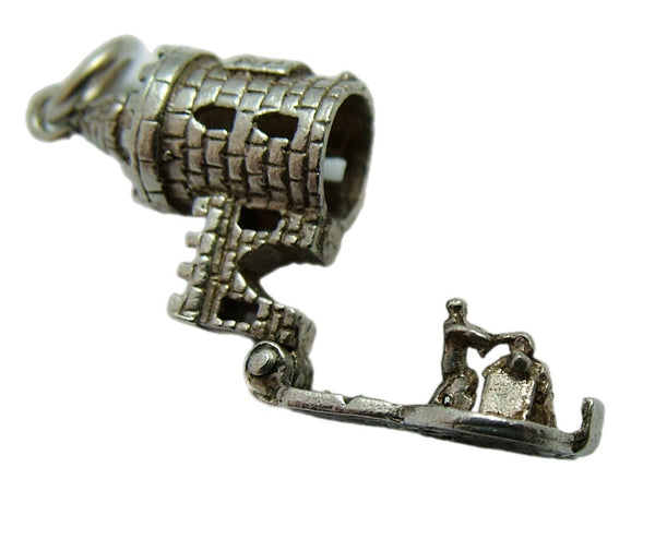 Vintage 1970's Silver “Bloody Tower” Charm Opens to Executioner Silver Charm - Sandy's Vintage Charms