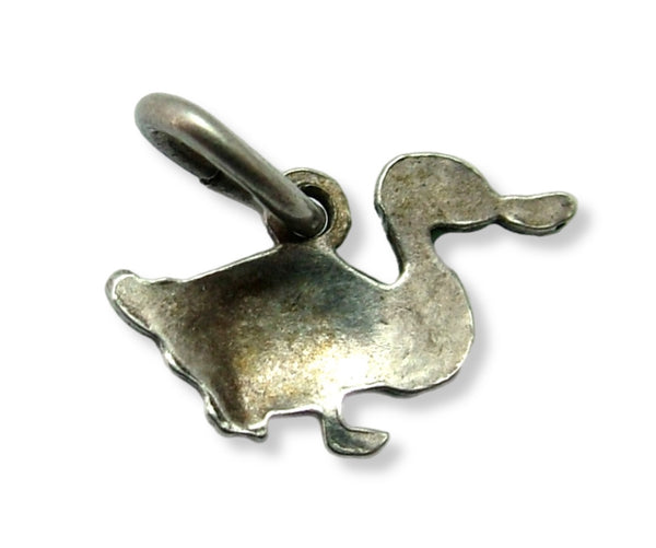 Small Vintage 1950's Silver & Colourful Enamel Duck Charm Enamel Charm - Sandy's Vintage Charms