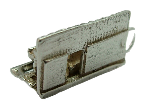 Vintage 1970's Silver Moving Car in Filling or Petrol Station Charm Silver Charm - Sandy's Vintage Charms