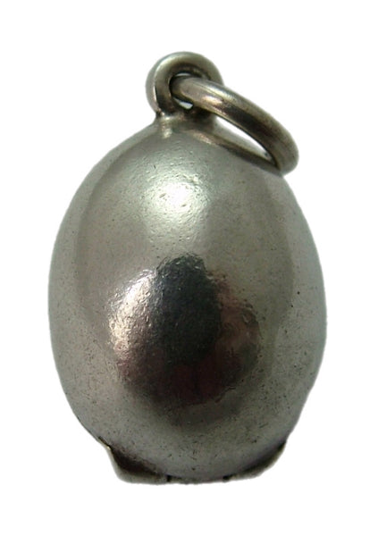 Vintage 1960's Silver Opening Egg Charm Chick Inside Silver Charm - Sandy's Vintage Charms