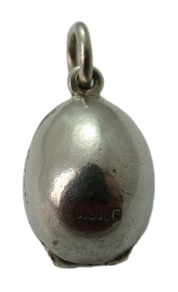 Vintage 1960's Silver Opening Egg Charm Chick Inside Silver Charm - Sandy's Vintage Charms