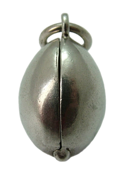 Vintage 1960's Silver Opening Egg Charm Chick Inside Silver Charm - Sandy's Vintage Charms
