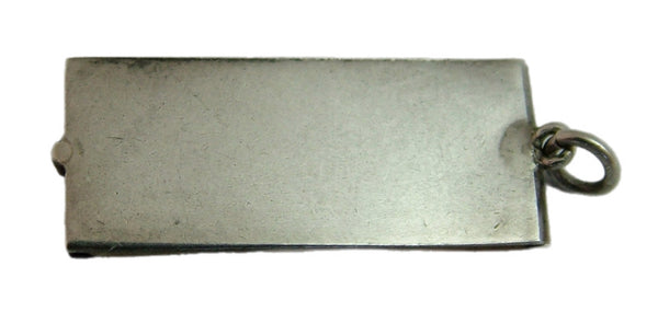 Vintage 1960's Silver Opening Cheque Book Charm Paper Cheques Inside Silver Charm - Sandy's Vintage Charms