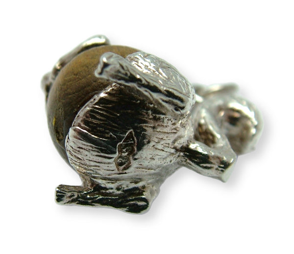Vintage 1960's Silver Touch Wood Squirrel Charm Silver Charm - Sandy's Vintage Charms