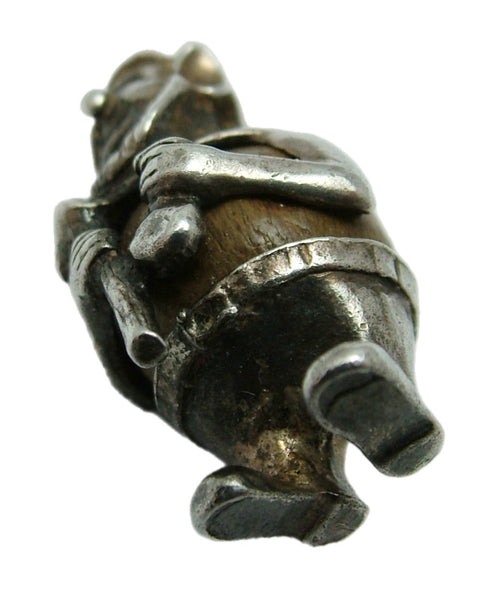 Vintage 1960's Silver “Touch Wood” Gnome Charm Silver Charm - Sandy's Vintage Charms