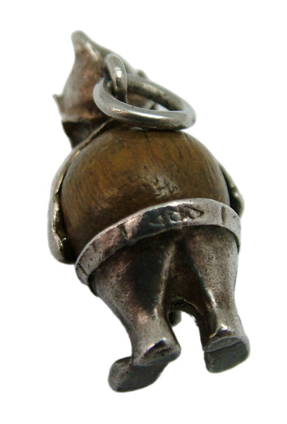 Vintage 1960's Silver “Touch Wood” Gnome Charm Silver Charm - Sandy's Vintage Charms