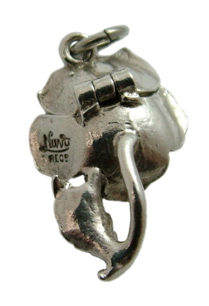 Vintage 1960's Silver Opening Nuvo Rose Charm Yellow Bee Inside Silver Charm - Sandy's Vintage Charms