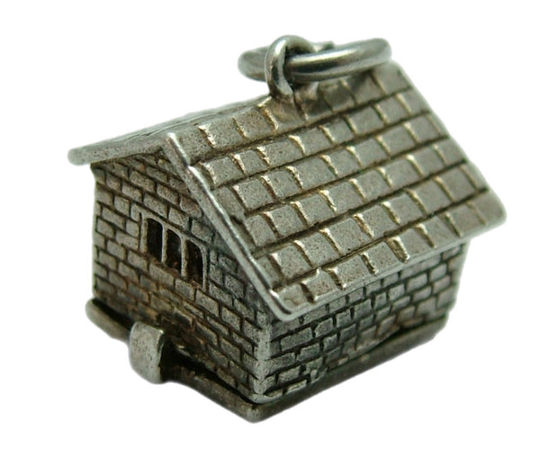 Vintage 1960's Silver Nuvo Barn Charm Opens to Cow being Milked Inside Silver Charm - Sandy's Vintage Charms