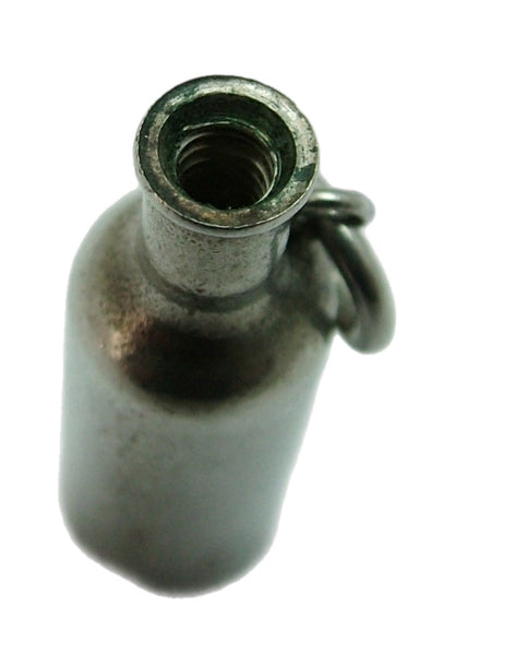 Heavy Vintage 1960's Silver Opening Bottle Charm with Removable Top Silver Charm - Sandy's Vintage Charms