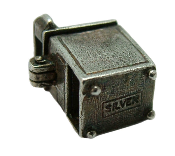 Vintage 1960's Silver Opening Washing Machine Charm Ladies Underwear Inside Silver Charm - Sandy's Vintage Charms