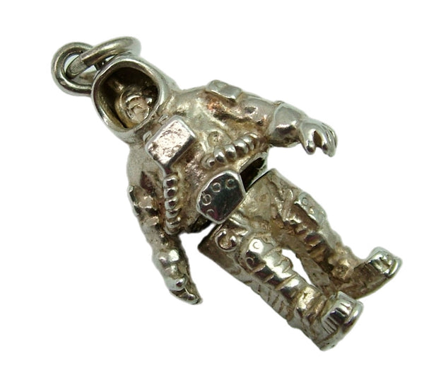 Large Vintage 1970's Nuvo Silver Moving Astronaut Charm Silver Charm - Sandy's Vintage Charms