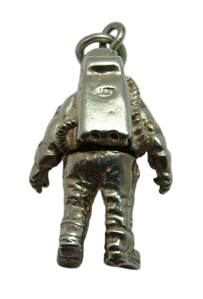 Large Vintage 1970's Nuvo Silver Moving Astronaut Charm Silver Charm - Sandy's Vintage Charms