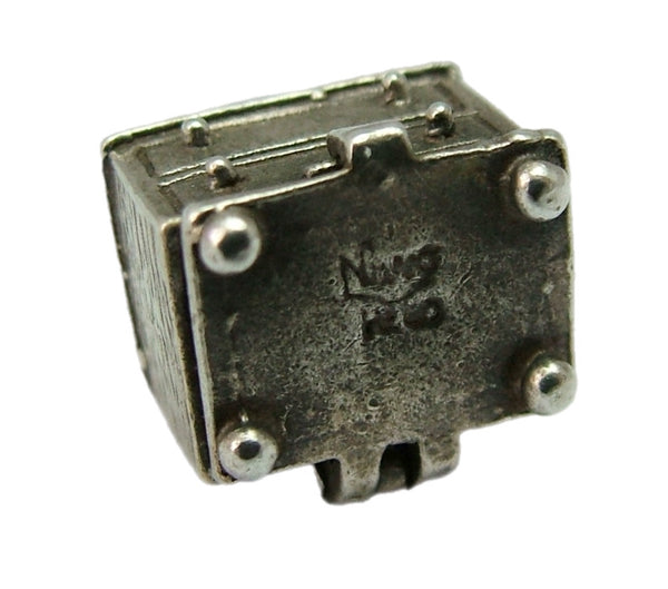 Vintage 1960's Silver Opening Nuvo Dressing Table Charm Tortoise Inside Silver Charm - Sandy's Vintage Charms