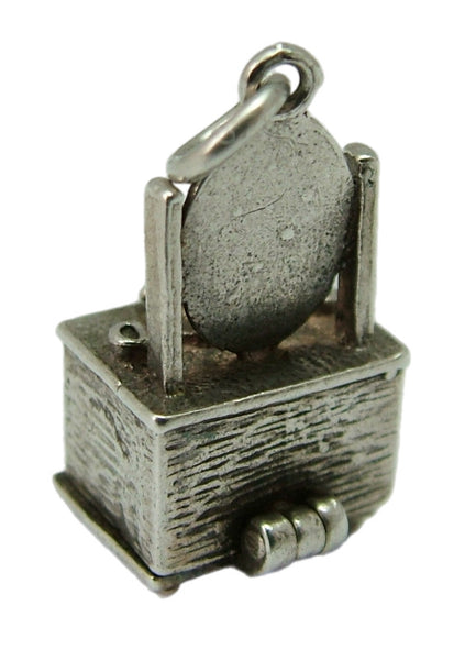 Vintage 1960's Silver Opening Nuvo Dressing Table Charm Tortoise Inside Silver Charm - Sandy's Vintage Charms