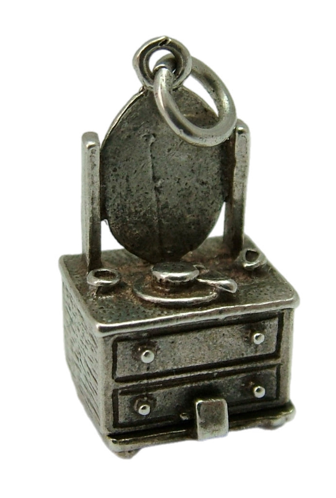 Vintage 1960's Silver Opening Nuvo Dressing Table Charm Tortoise Inside Silver Charm - Sandy's Vintage Charms