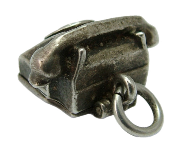 Vintage 1960's Silver Opening Nuvo Telephone Charm Paper Inside Silver Charm - Sandy's Vintage Charms