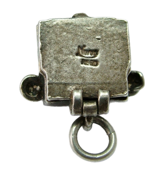 Vintage 1960's Silver Opening Nuvo Telephone Charm Paper Inside Silver Charm - Sandy's Vintage Charms