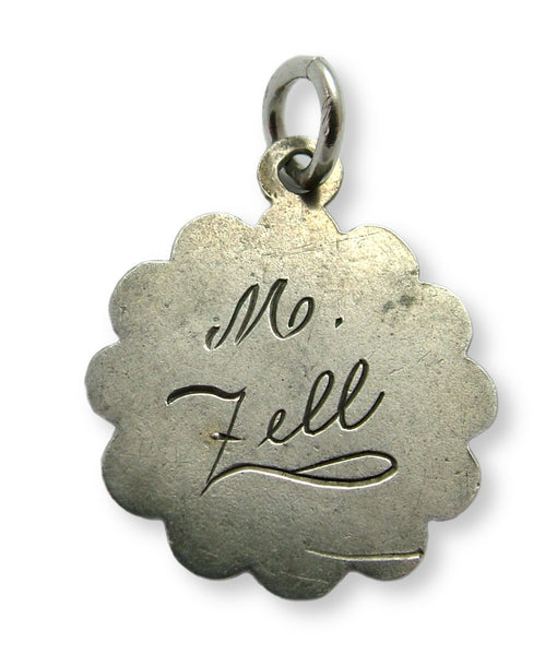 Antique c1910 Silver & Enamel "I Will Return" Swallow & Forget-me-not Charm Antique Charm - Sandy's Vintage Charms