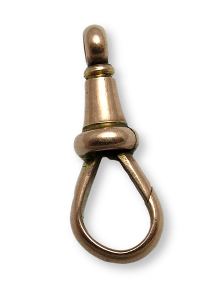 Antique Edwardian c1910 Solid 9ct Rose Gold Dog Clip Fastener - For Hanging Fobs & Charms Gold Charm - Sandy's Vintage Charms